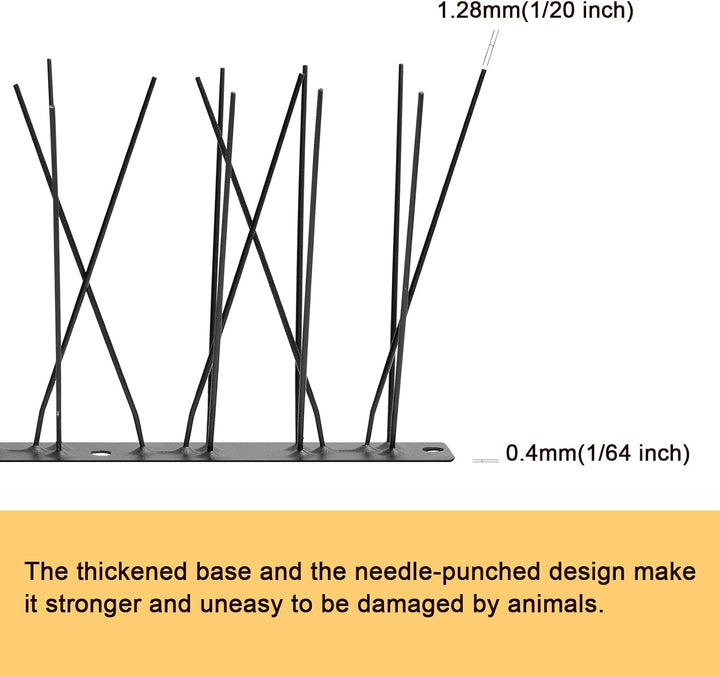OFFO Vogelabwehr Spikes vormontiert für Dach und Fenster, langlebige Taubenabwehr Spikes für Krähen,