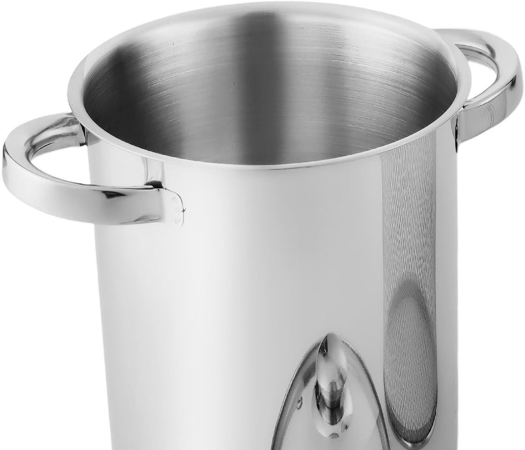 Michelino Edelstahl Spargeltopf 4 Liter Ø 16cm, Höhe 20 cm Spargel-Topf mit herausnehmbarem Korbeins