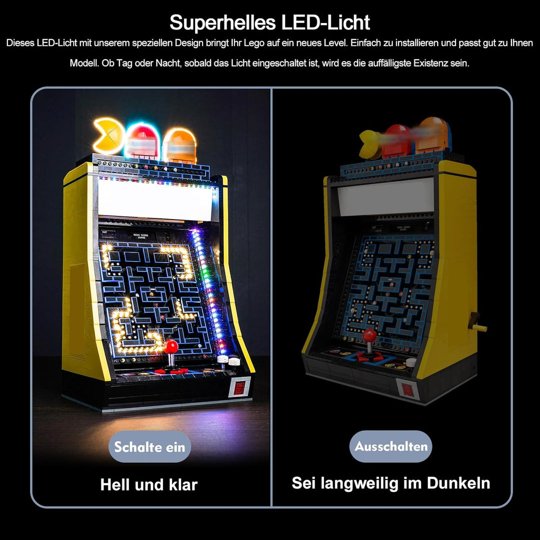 Fernbedienung Dekorationsbeleuchtungsset für Lego 10323 PAC-Man Arcade (Nicht Lego), Licht-Kit für L