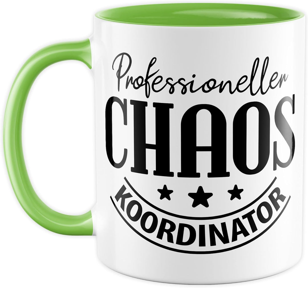 Tasse Chef Geschenk Professioneller Chaos Koordinator, Kaffeetasse Chaos Leiter Büro Job Team, Gesch
