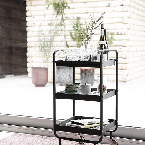 House Doctor Servierwagen, Schwarz, 42 x 38 cm, Schwarz