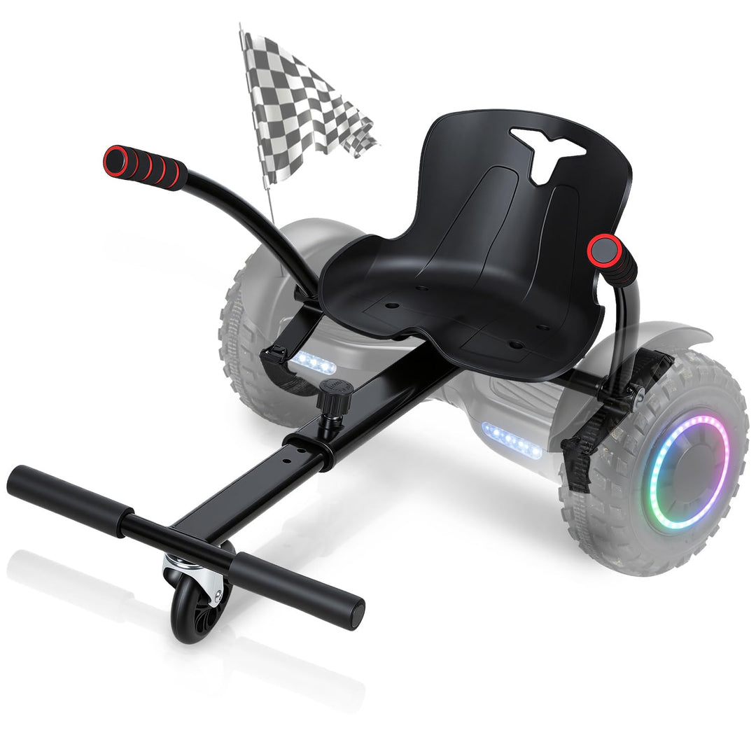 Hoverboard mit Sitz, Verstellbarer Sitzscooter Kompatibel mit 6,5-10 Zoll Hoverboard Sitz, Kartsitz