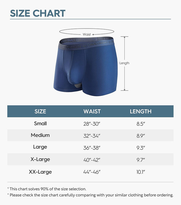 DAVID ARCHY Herren Boxershorts Mehrfachpack, Mirco Modal Stretcken Klassischer Retroshorts, Unterhos