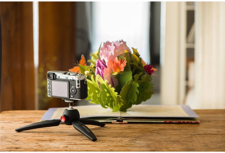Manfrotto MTPIXIEVO-BK, PIXI EVO 2-Segment Mini-Stativ für spiegellose Kameras, kompakte Systemkamer