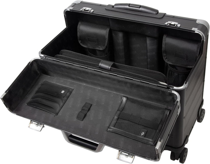 ALUMAXX 45169 Pilotenkoffer PANDORA, Trolley Aluminium, Piloten Rollkoffer Alu, Businesstrolley, Akt