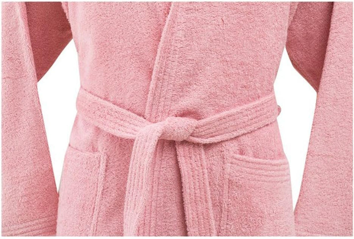 Bassetti Bademantel für Damen und Herren, mit Kapuze, Grösse L, Frottee aus reiner Baumwolle, 370 g/