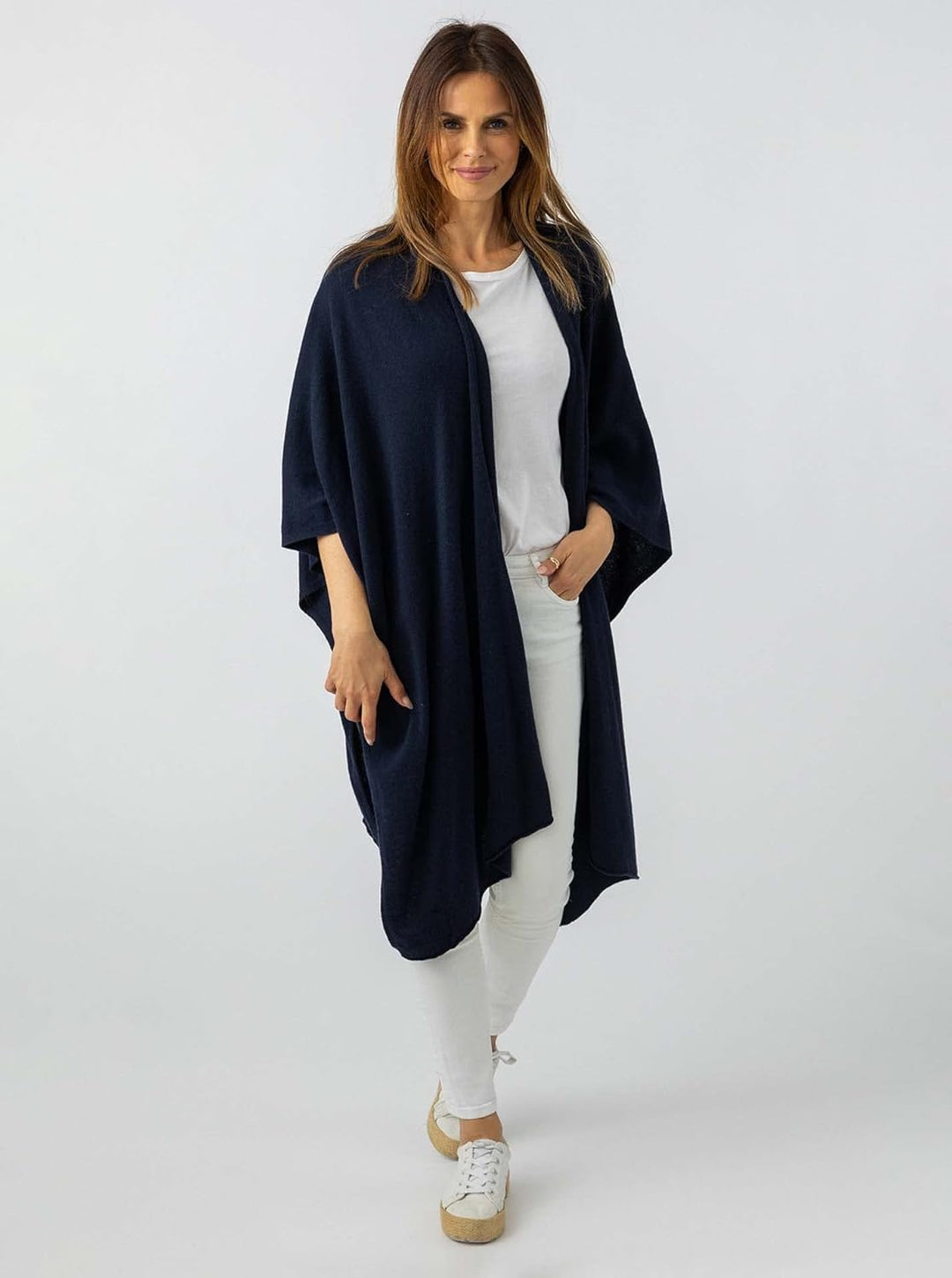 Cashmere Dreams Poncho-Schal mit Kaschmir - Hochwertiges Cape für Damen - XXL Umhängetuch und Tunika