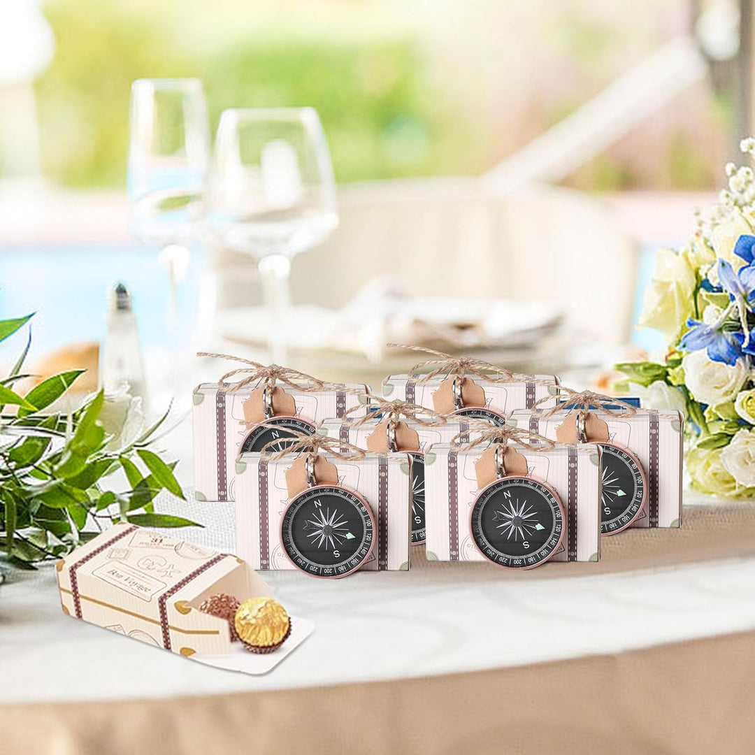 20 Stück Mini Koffer Gastgeschenke Hochzeit, Handarbeitskoffer Gastgeschenk Box, Parteibevorzugung M