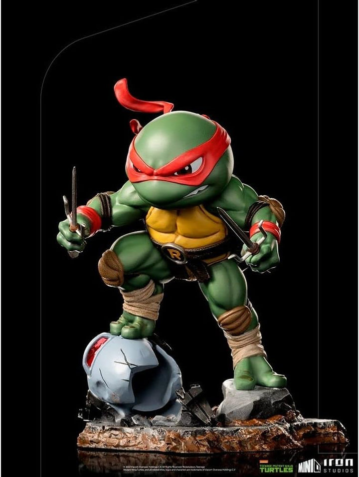 Iron Studios 84056 TMNT Raphael Minico statuen, Mehrfarbig