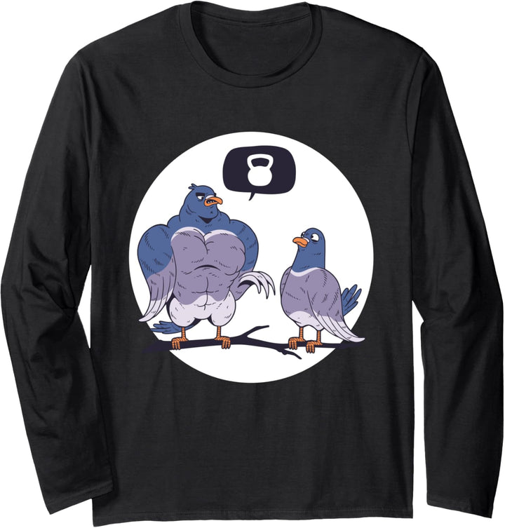 Lustige Tschad-Turntaube beim Einsammeln von Vogelküken Langarmshirt