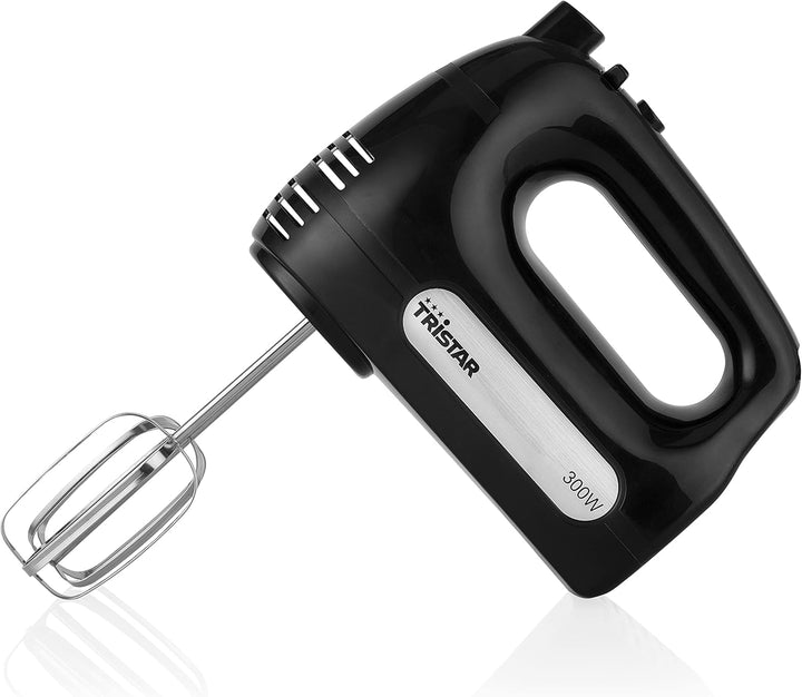 Tristar MX-4201 Handmixer, 5 Geschwindigkeits- und 1 Turbostufe, 300 Watt Leistung, mit 2 Teighaken