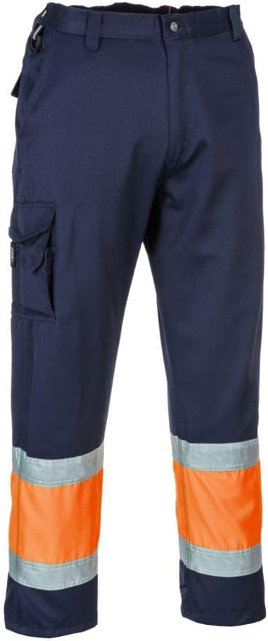 Portwest 2-farbige Warnschutz-Combat Hose, Grösse: M, Farbe: Gelb/Marine, E049YNRM
