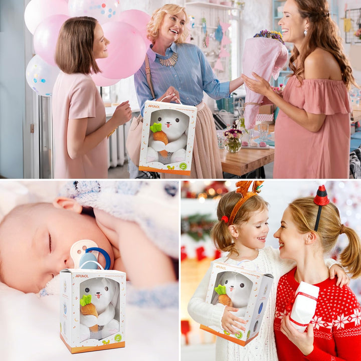 Baby Einschlafhilfe Musik,Babys Nachtlicht Projektor mit Weisses Rauschen, Weinen Erkennungs Sensor,