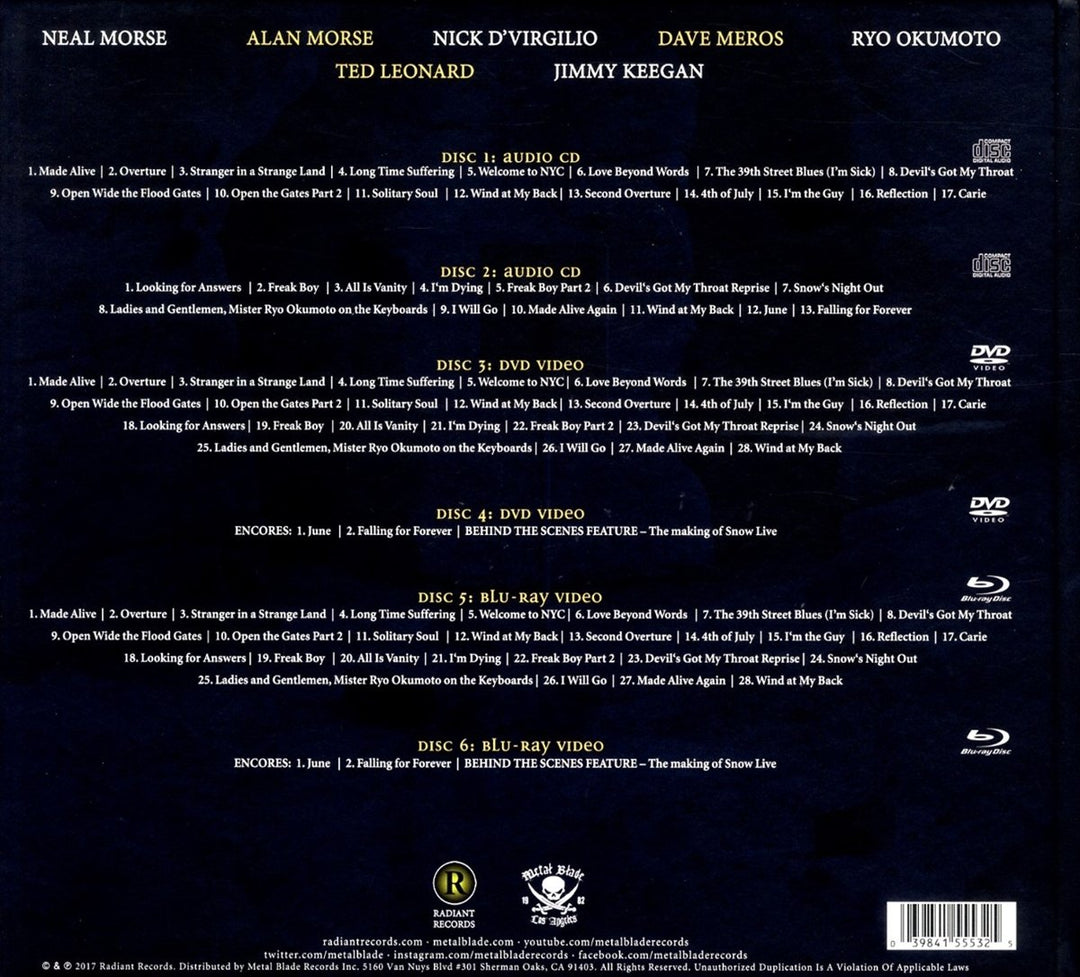 Snow Live, Audio-CD