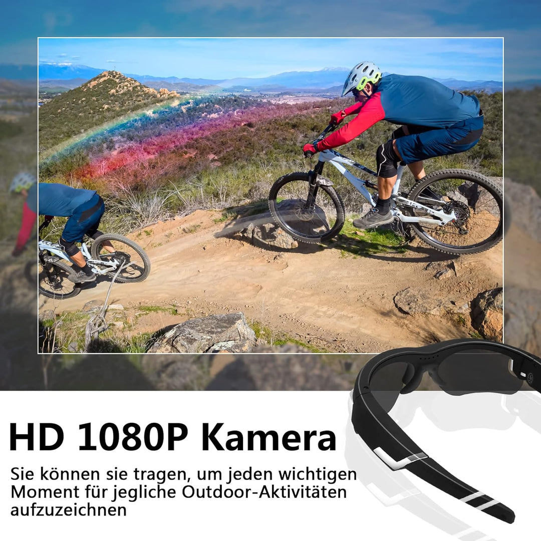 LXMIMI Aufgerüstete Sonnenbrillen Kamera, HD 1080P Sportbrillen Kamera, Sport DV Kamera Unterstützun