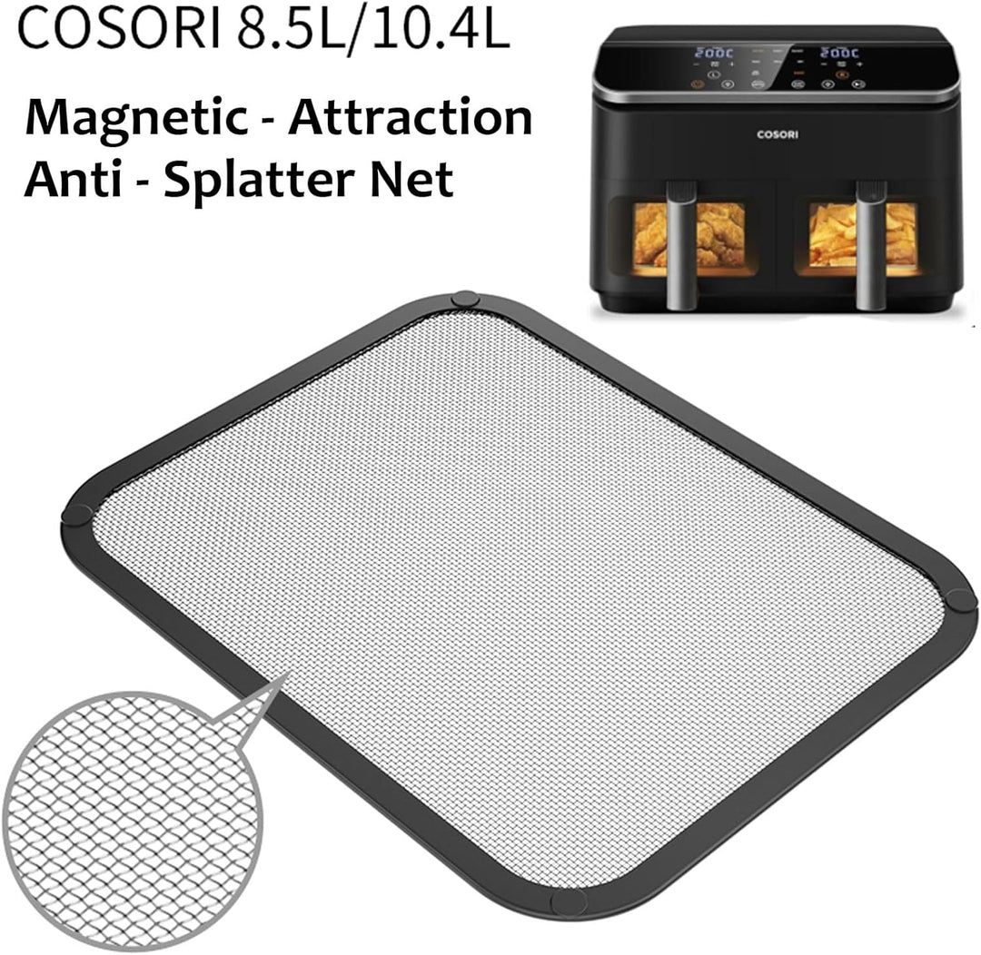 2 Stück Edelstahl Spritzschutz - Cosori Heissluftfritteuse Zubehör Fettspritzschutz, für Cosori Airf