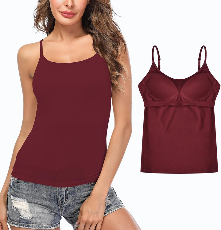 STARBILD Damen Unterhemd, S-4XL L Burgunderrot, L Burgunderrot