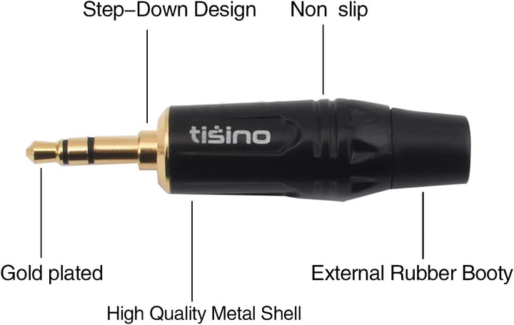 Tisino 3,5 mm auf XLR-Kabel, 3,5 mm auf Stereo-Breakout-Kabel mit zwei XLR-Steckern - 3m, 3M