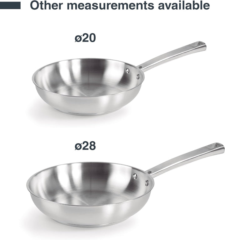 Lacor 45424 Bratpfanne Edelstahl 18/10