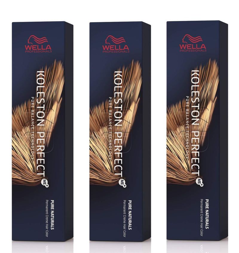 3er Wella Koleston Perfect ME+ 9/0 Lichtblond 60 ml Grau-/weissabdeckung 60 ml (3er Pack), Grau-/wei