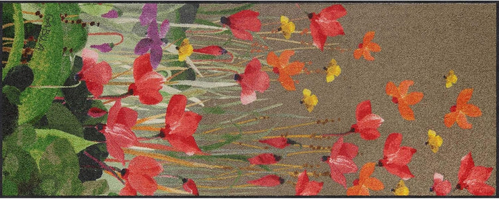 Rosina Wachtmeister Ciclamini 075x190 cm Läufer bunt Blumen farbig waschbar Wohn-Teppich Design H 0,