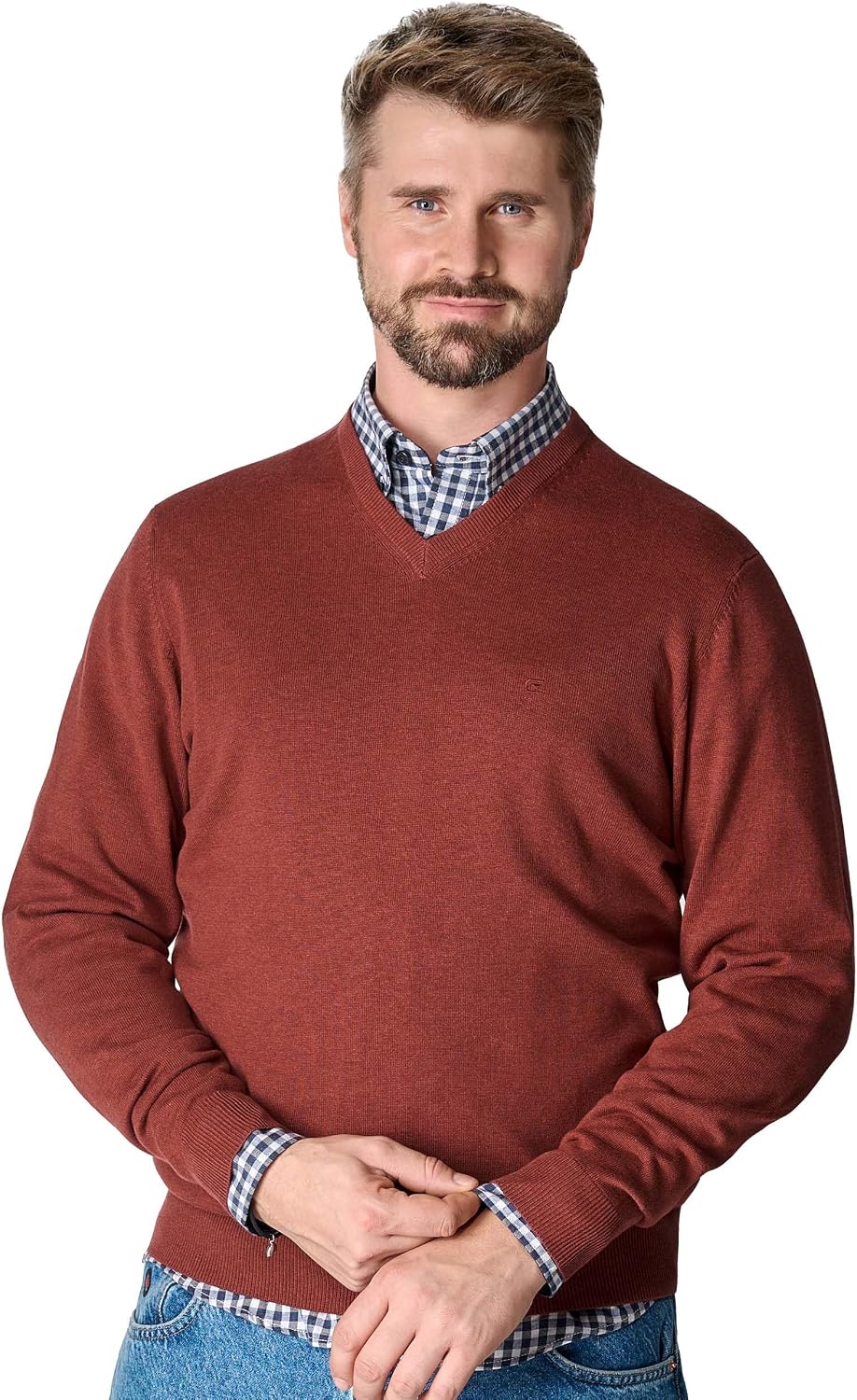 CASAMODA Herren Pullover 3XL Dunkelorange, 3XL Dunkelorange