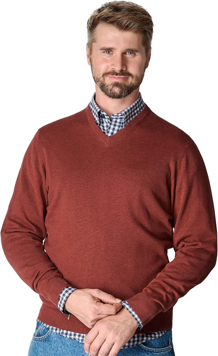 CASAMODA Herren Pullover 3XL Dunkelorange, 3XL Dunkelorange