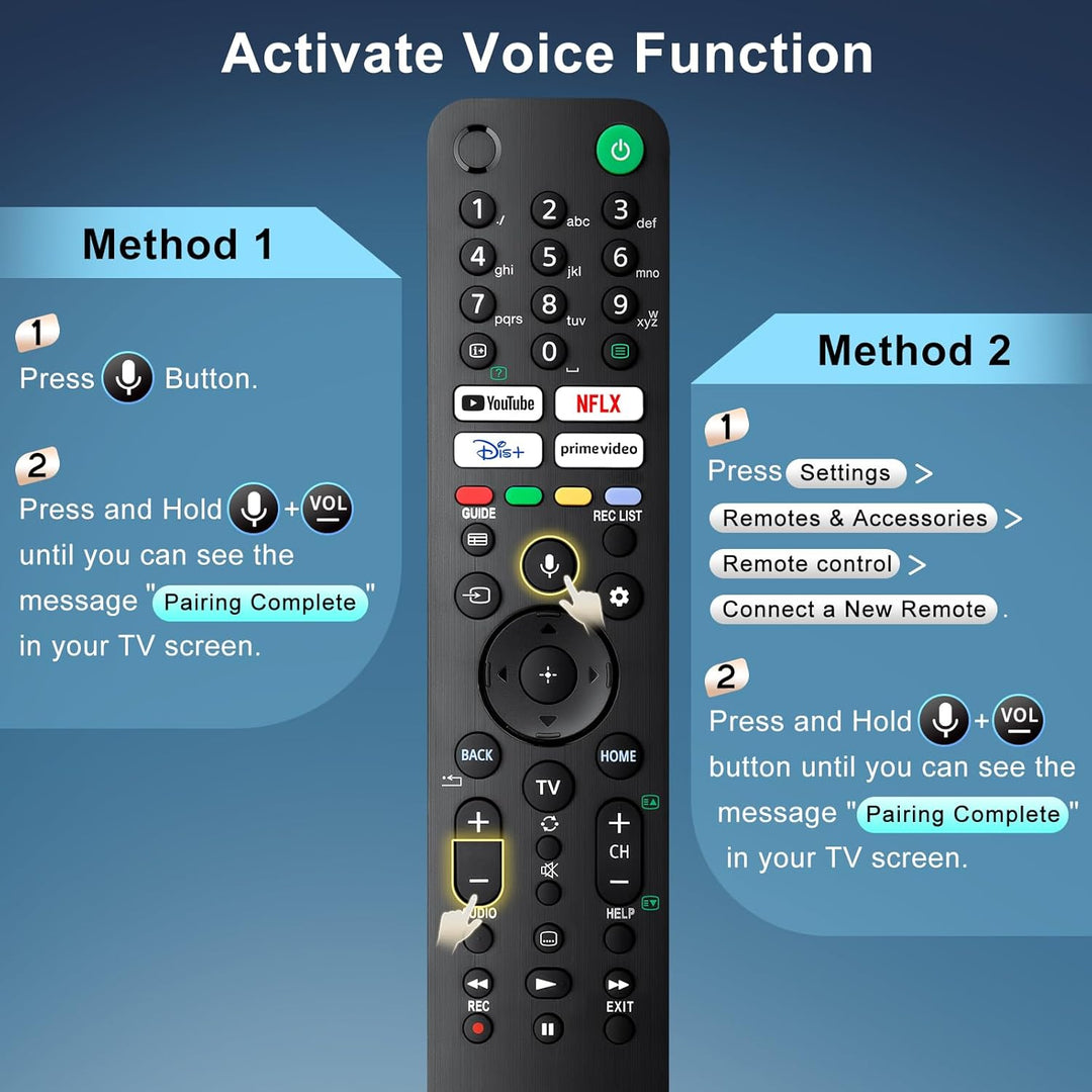 Sprach für Sony TV Fernbedienung Bravia,Ersatz für Alle Sony Fernseher Remote mit Vioce Fuction für