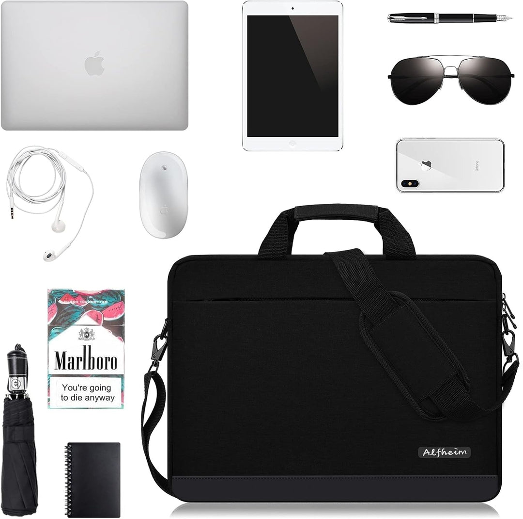 Alfheim Laptoptasche mit Schultergurt 15.6/16 Zoll Herren Damen Leichte Wasserdichte Weiche Computer