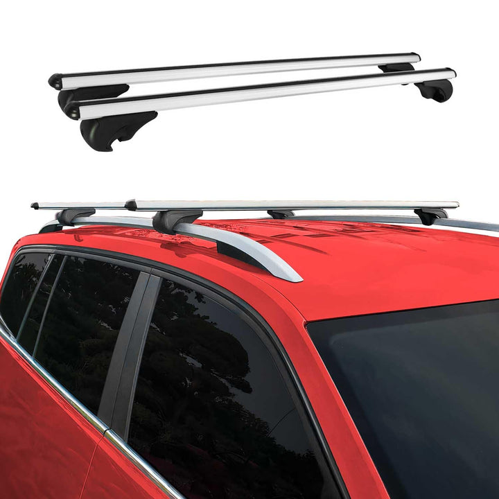 OMAC Universal Dachträger 85x105 cm Aluminium mit T-nut Gepäckträger Eloxiertem 2 TLG