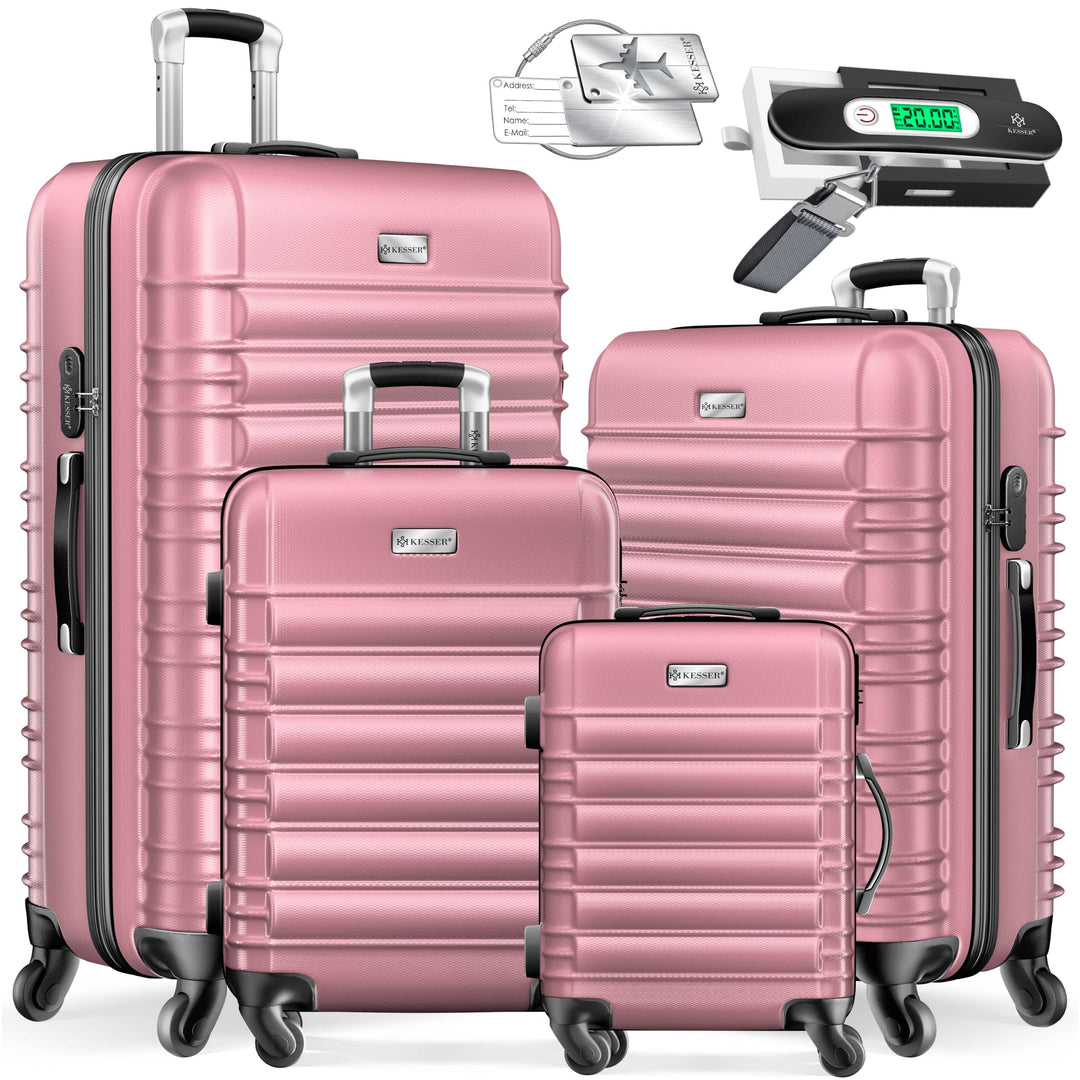 KESSER® 4tlg. Hartschalenkofferset Hartschalenkoffer Reisekoffer Set Reisekofferset Trolley Koffer 4