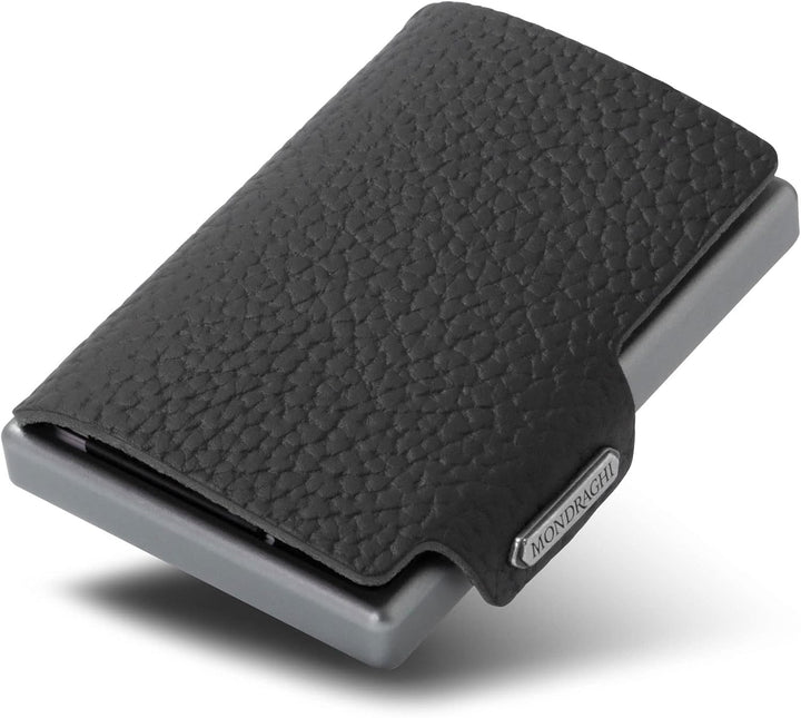 Mondraghi® Mini-Wallet. Ultraleichte Geldbörse mit Narbenleder. Kleiner Geldbeutel mit RFID-Schutz-C