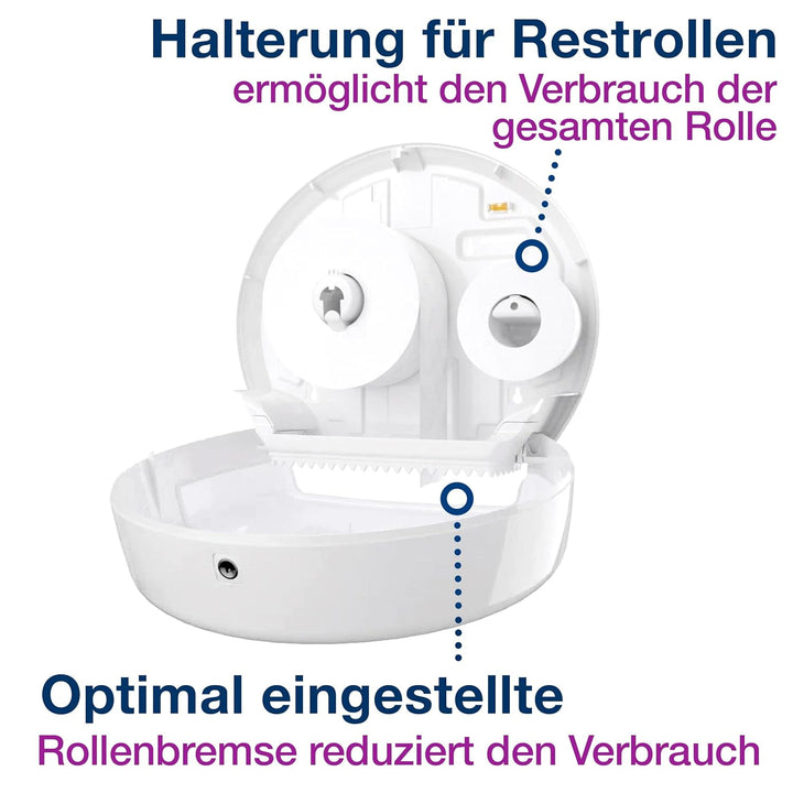 Tork 554000 Spender für Jumbo Toilettenpapier T1 / Tork Toilettenpapierspender mit extra hoher Kapaz