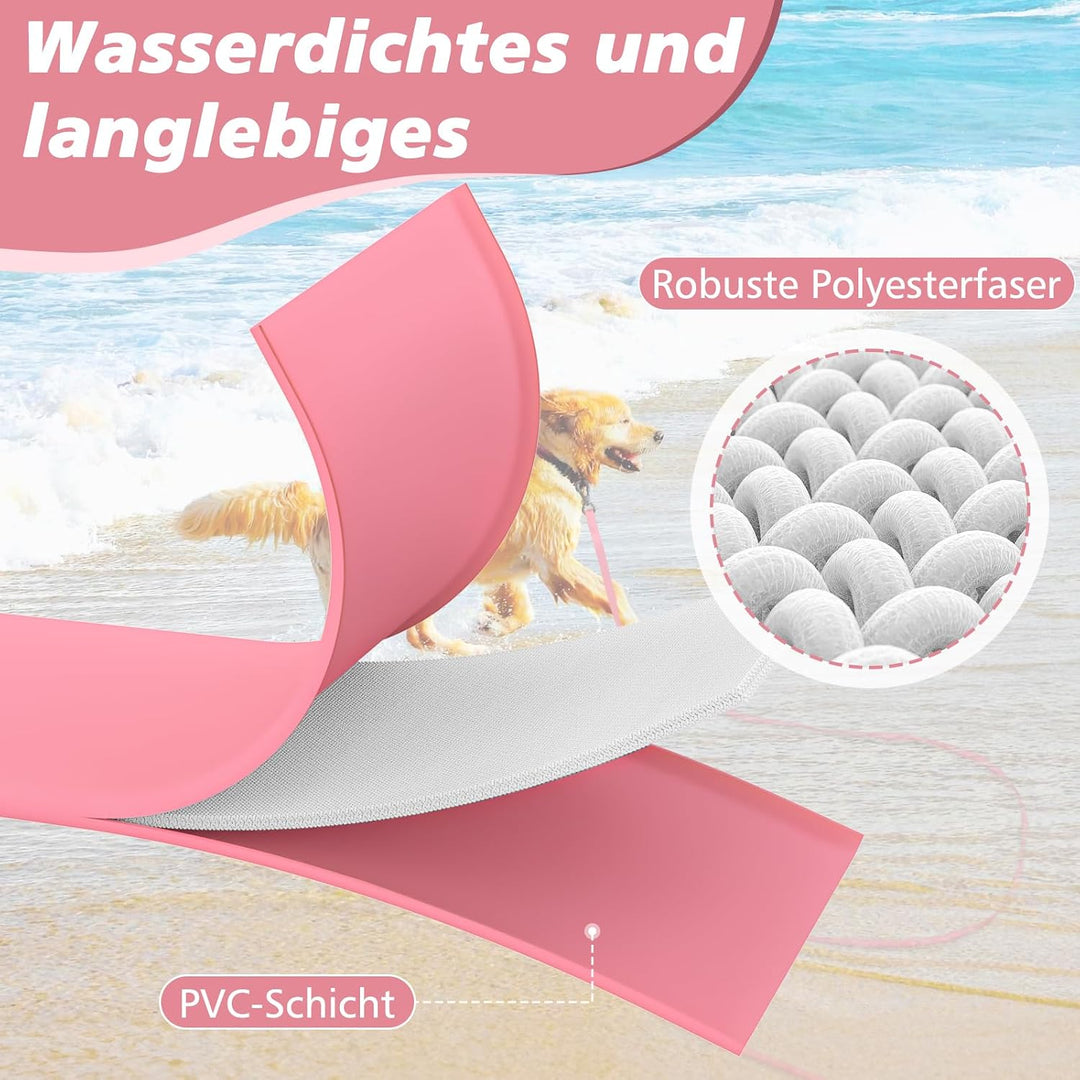 X XBEN Wasserdicht Schleppleine für Hunde, 8M Gummierte Schleppleine mit Abschliessbarer Karabine, H