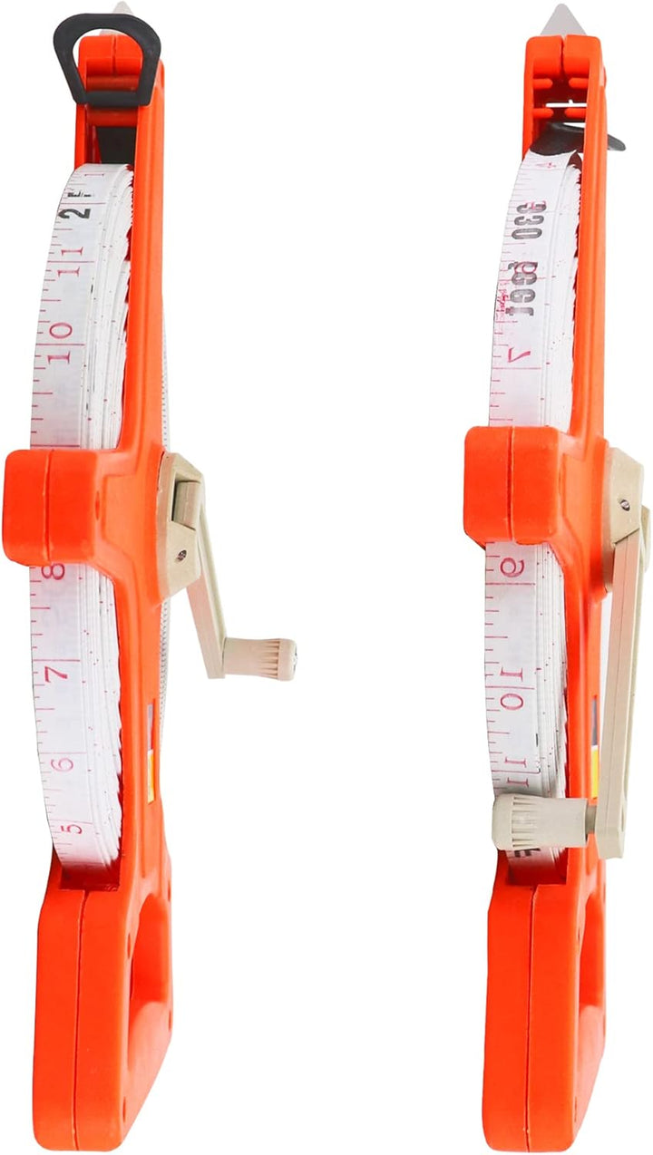 QWORK® 2 Stück Bandmass Fiberglas, Rollmassband, 100M /330 FT, Doppelseitig 2 Stück 100M /330 FT, 2