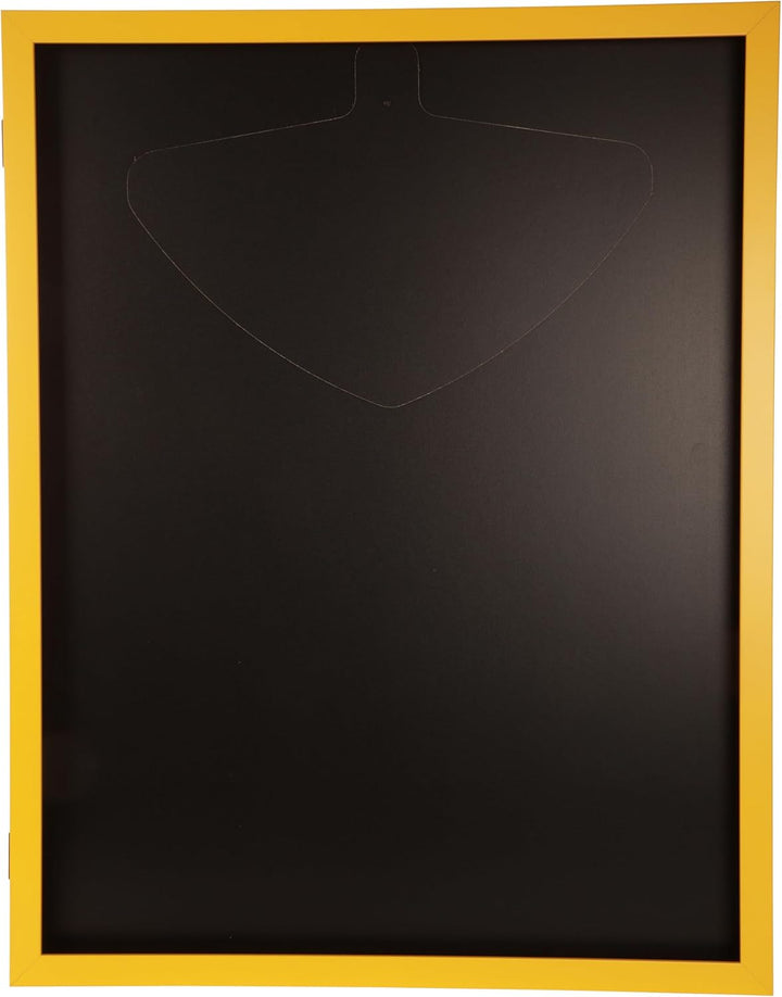 Trikotrahmen mit Drehtür – 'Gelb-Schwarz' - Rückwand Schwarz | Grösse: 90x70cm - von vorne bestückba