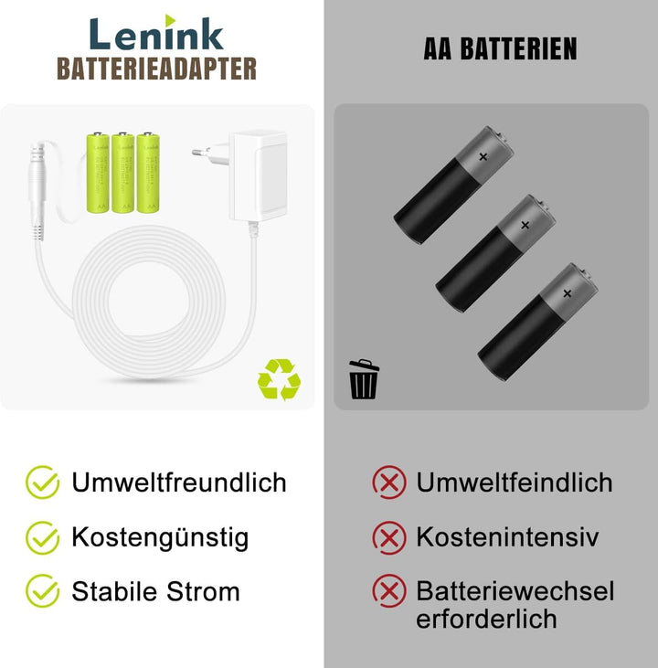 Lenink 4.5V Batterieadapter Netzteil Batterieersatz für 3 Stück AA Batterien z.B. kompatibel mit AVM