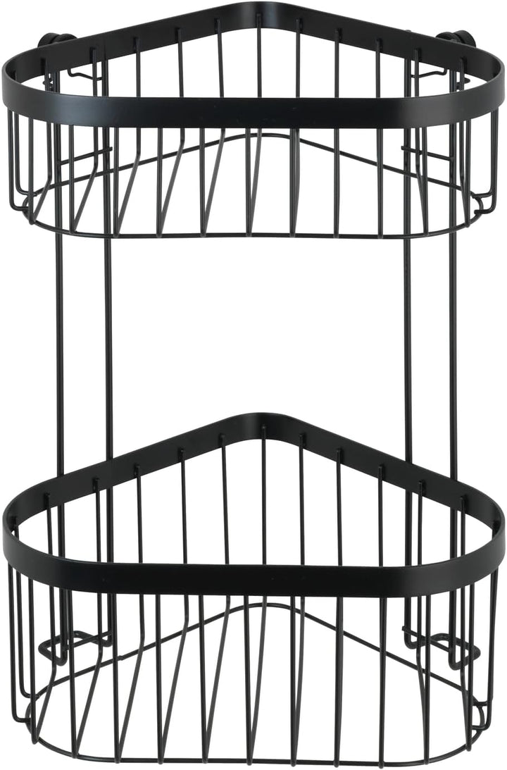 WENKO Eckregal 2 Etagen Classic Plus Black - Eckregal, Eckwandablage mit hochwertigem Rostschutz, St