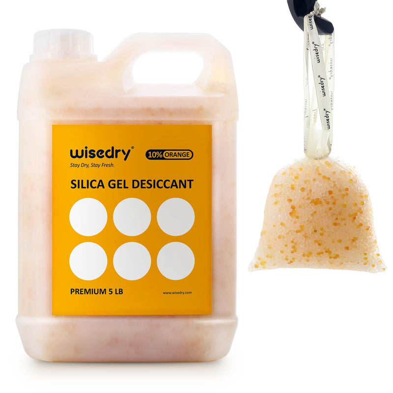 wisedry [5 LBS] Silikagel Perlen Wiederverwendbare mit Farbe indikator Wiederaufladbar Kieselgel Tro