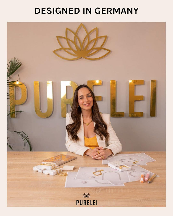 PURELEI® Buchstabe Coin Kette (Gold, Silber), Damen Halskette Initiale aus langlebigem Edelstahl mit