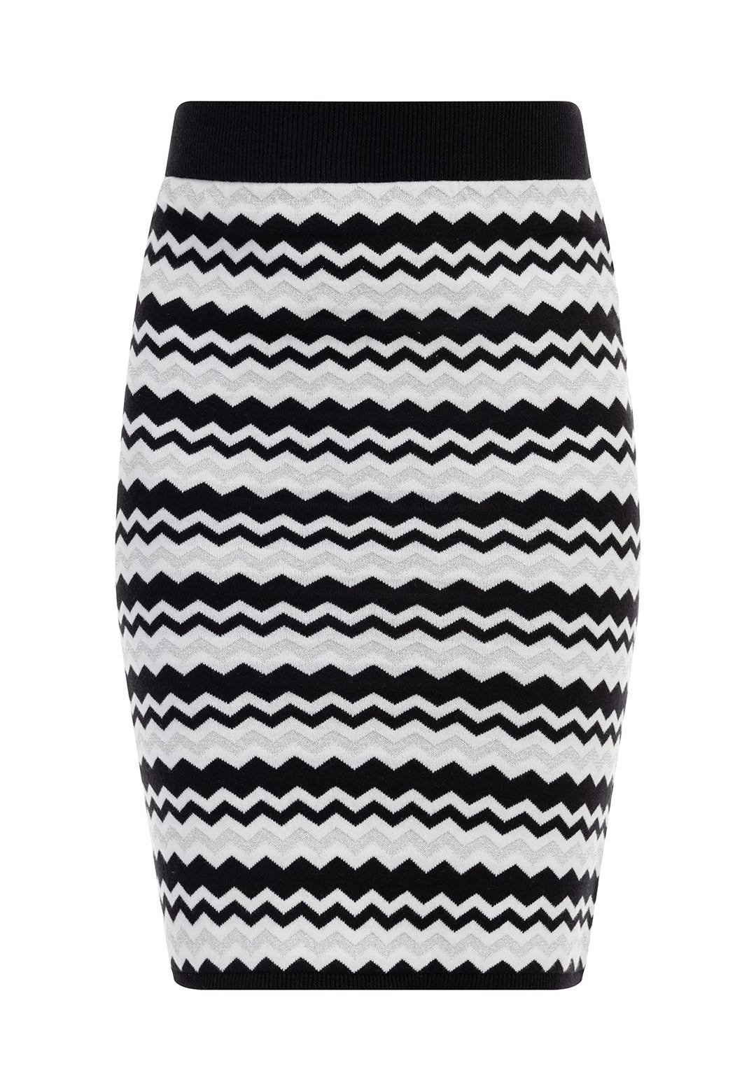 faina Strick Midirock Damen 11026717 S Schwarz Weiss, S Schwarz Weiss