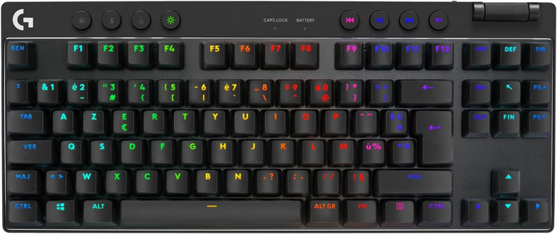 Logitech G PRO X TKL Lightspeed kabellose Gaming-Tastatur - Schwarz - FRA Tactile