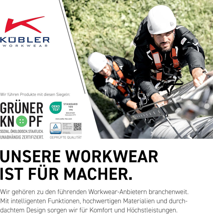 KÜBLER Workwear KÜBLER WEATHER Wetterbundjacke schwarz, Grösse S, Unisex-Wetterbundjacke aus Mischge