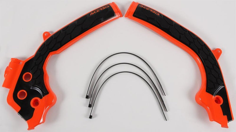 Acerbis X-Grip Frame Guards 16+ ORANGE/BLACK, 16+ ORANGE/BLACK