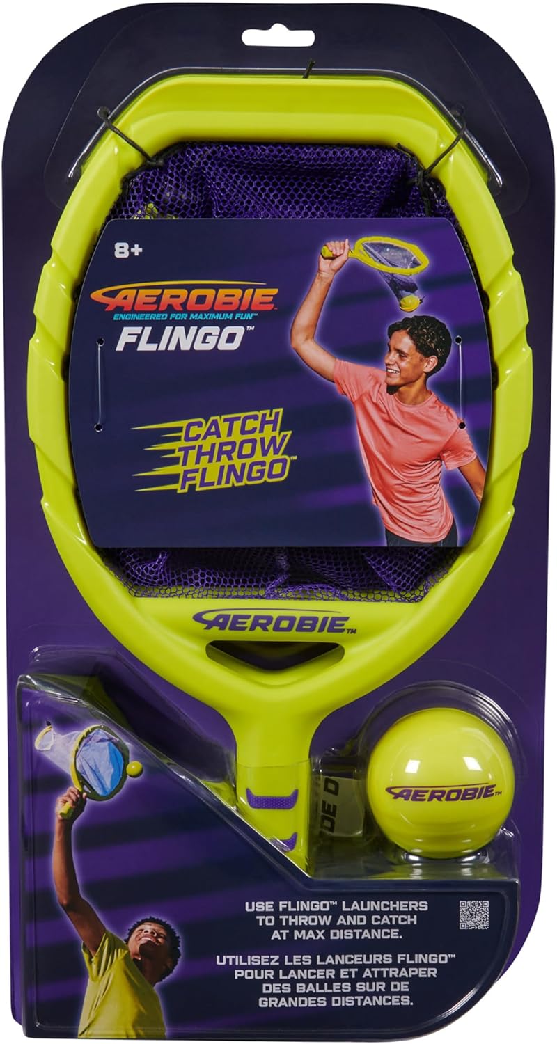 Aerobie Flingo Outdoor Tennis-Set für Kinder und Erwachsene, geeignet für Kinder und Erwachsene ab 8