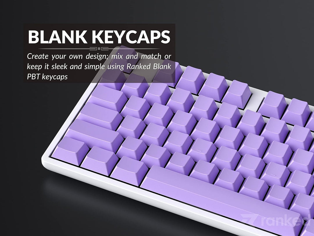 Ranked Leeres Premium-Tastenkappen-Set | 1,4 mm Dickes PBT | Cherry-Profil für Mechanische Tastatur