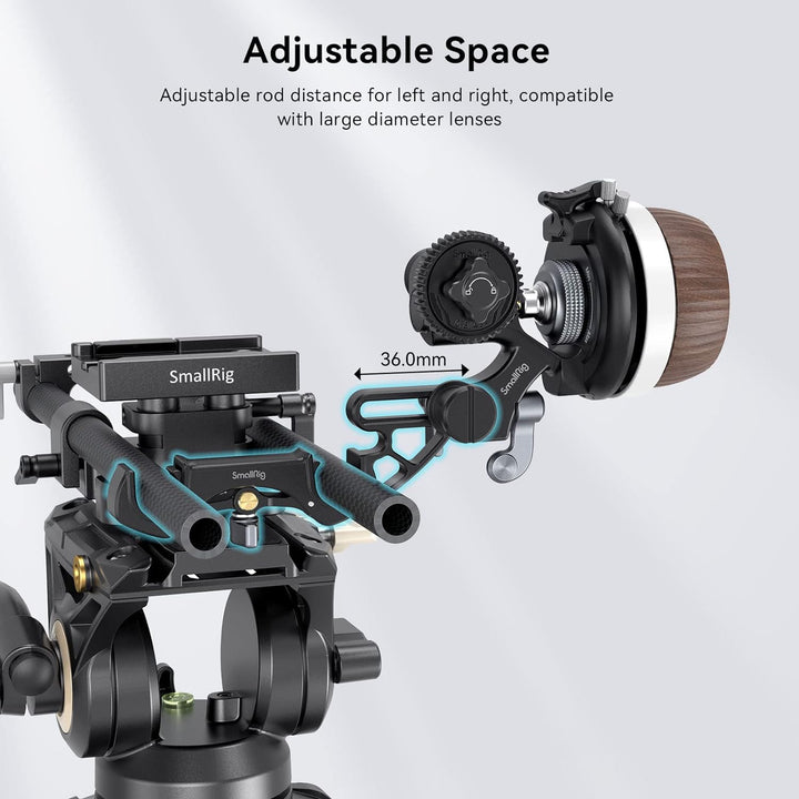 SMALLRIG 15mm Stangenklemme, Installiert und Gelöst von Oben mit Einstellbarem Abstand, Unterstützt