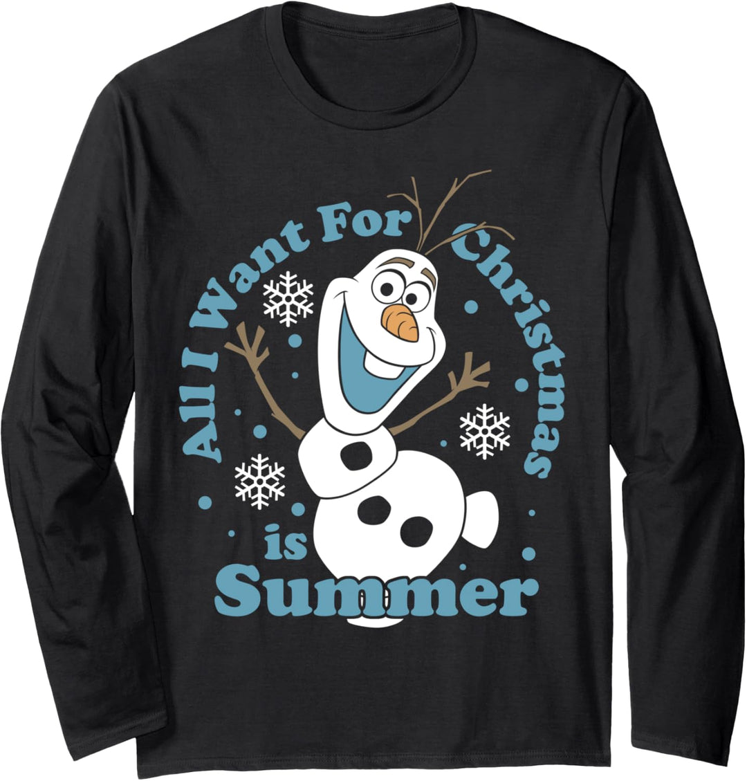 Disney Frozen Olaf All I Want For Weihnachten Is Summer Langarmshirt