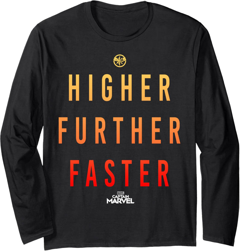 Marvel Captain Marvel Higher Further Faster Langarmshirt