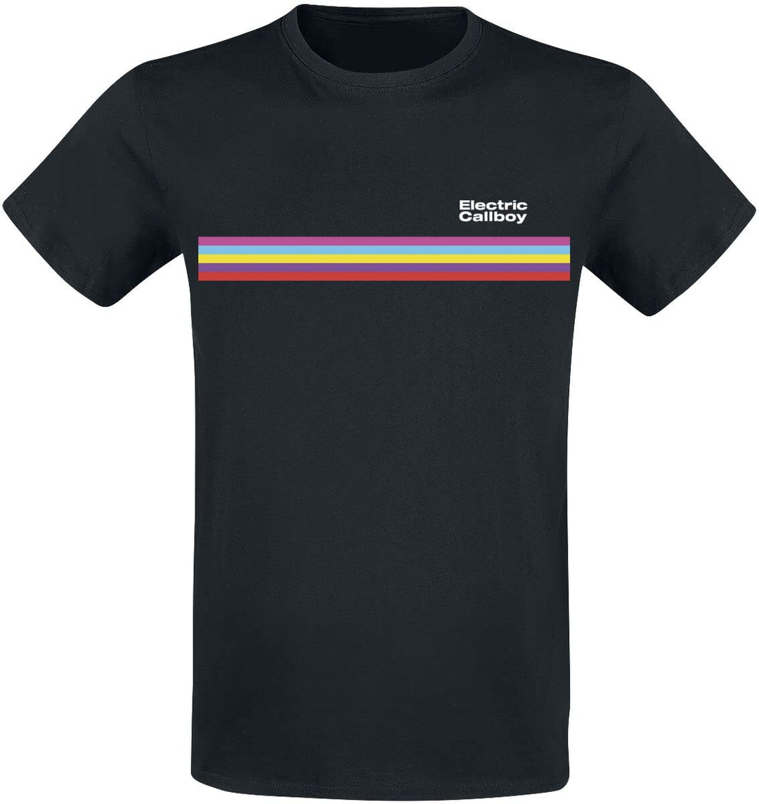 Electric Callboy Stripe Männer T-Shirt schwarz 3XL 100% Baumwolle Band-Merch, Bands